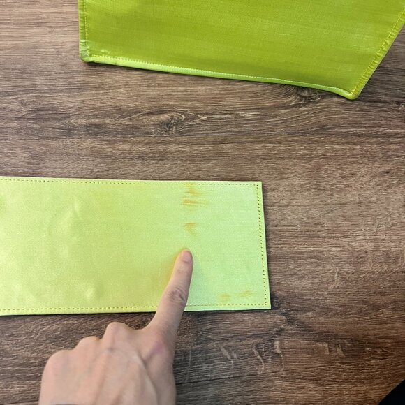 Clare V Silk Chartreuse Purse Yellow Green Small Shoulder Bag Purse - Picture 16 of 16